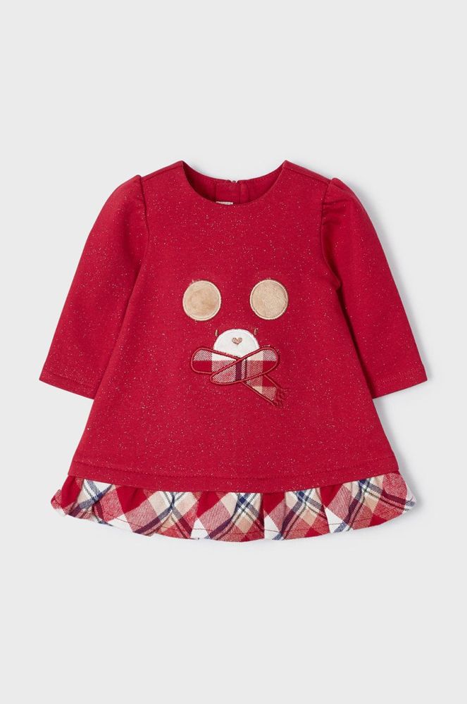 Дитяча сукня Mayoral Newborn колір червоний mini розкльошена