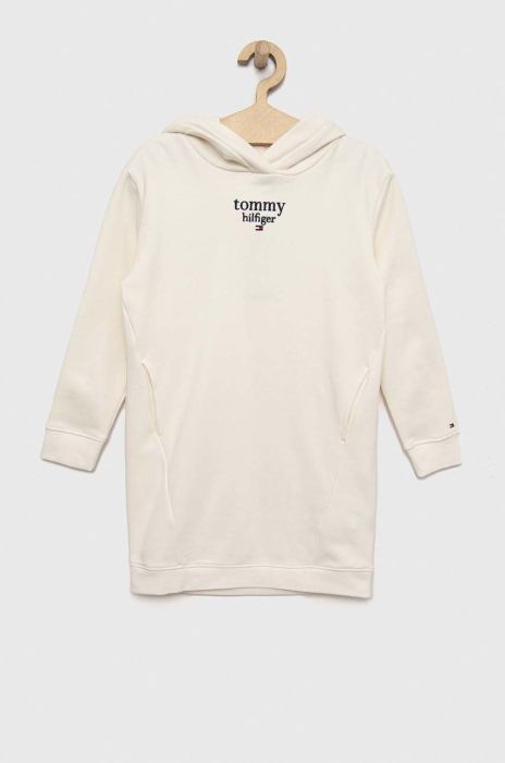 Дитяча сукня Tommy Hilfiger колір бежевий midi пряма (2749723)