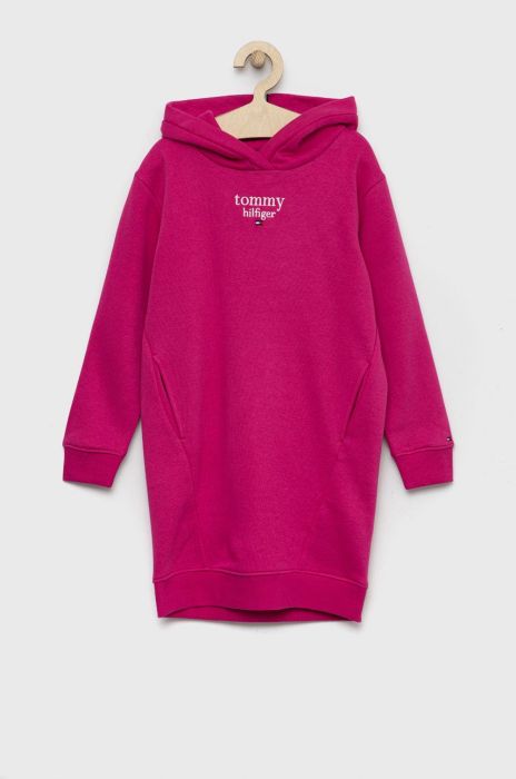 Дитяча сукня Tommy Hilfiger колір рожевий midi пряма (2747162)