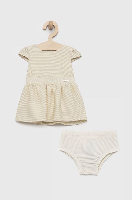 Дитяча сукня Guess колір бежевий midi розкльошена