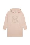 Дитяча бавовняна сукня Michael Kors колір бежевий mini oversize