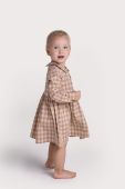 Дитяча бавовняна сукня Coccodrillo колір бежевий mini розкльошена (2826738)