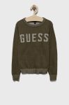 Дитячий бавовняний светер Guess колір зелений легкий (2622526)