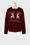 Дитячий светр з домішкою вовни Birba&Trybeyond колір бордовий
