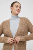 кардиган з домішкою вовни Vero Moda жіночий колір коричневий