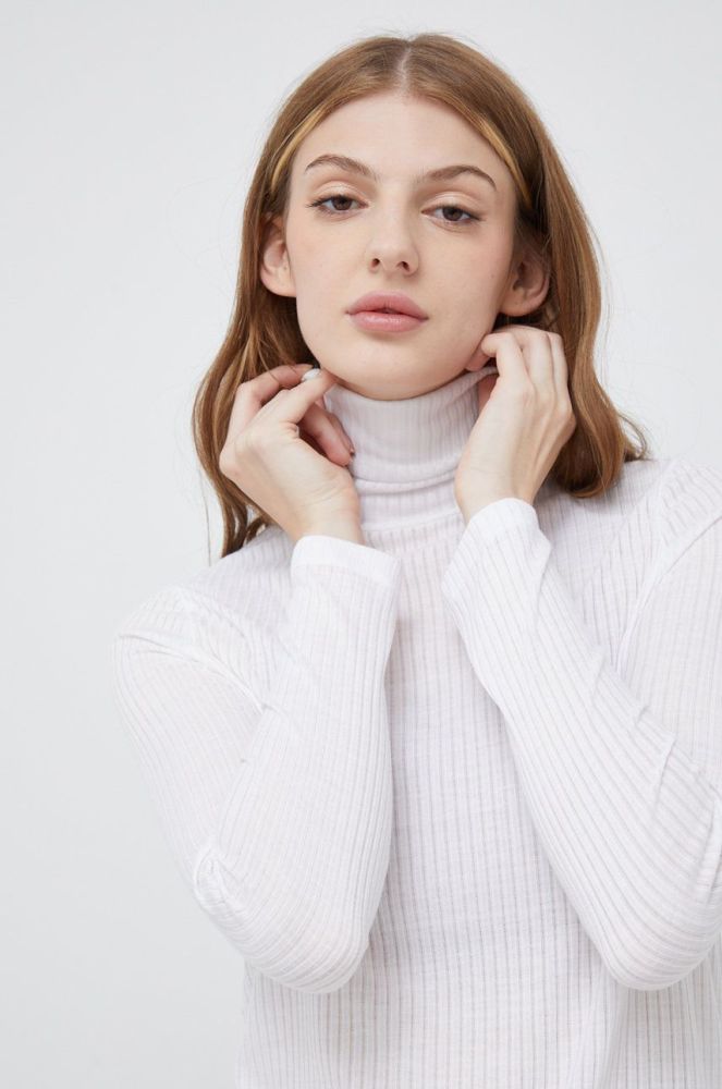 Лонгслів Pepe Jeans жіночий колір білий гольф