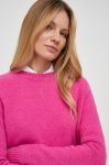 Светр з домішкою вовни BOSS жіночий колір рожевий