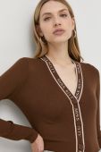 Вовняний кардиган Miss Sixty жіночий колір коричневий легкий