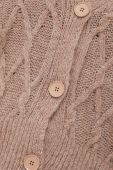 Кардиган з домішкою вовни United Colors of Benetton жіночий колір коричневий легкий
