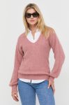 Светр з домішкою вовни Morgan жіночий колір рожевий легкий (2707293)