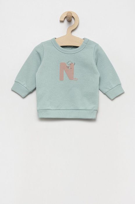 Дитяча бавовняна кофта United Colors of Benetton з принтом колір блакитний (2520557)