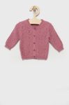 Дитячий кардиган United Colors of Benetton колір фіолетовий легкий