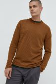 Бавовняний светер Only & Sons чоловічий колір коричневий легкий