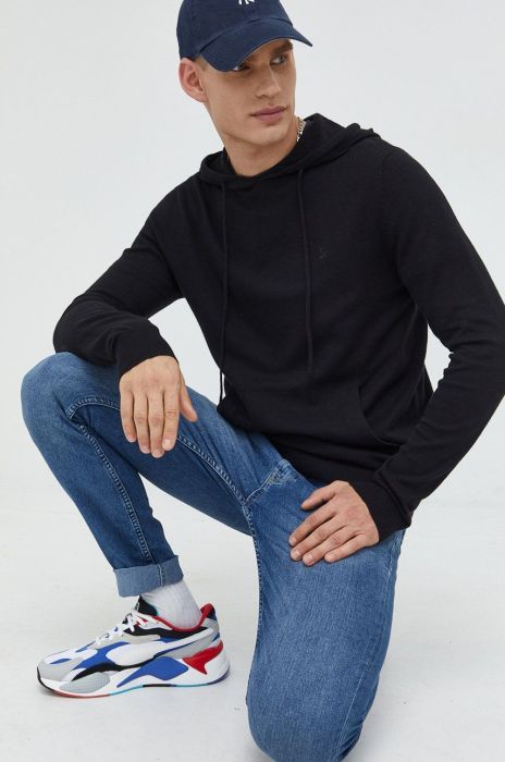 Светр Jack & Jones чоловічий колір чорний легкий