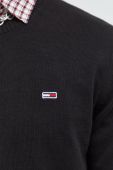 Бавовняний светер Tommy Jeans чоловічий колір чорний