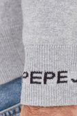 Светр з домішкою вовни Pepe Jeans чоловічий колір сірий легкий гольф