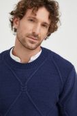 Светр Bruuns Bazaar чоловічий колір синій теплий