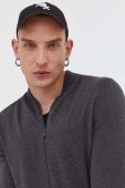 Бавовняний кардиган HUGO чоловічий колір сірий