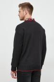 Бавовняний светер HUGO чоловічий колір чорний легкий (2772227)