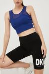 Шорти Dkny жіночі колір чорний з аплікацією висока посадка (2553214)