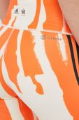 Шорти для тренувань adidas Performance Thebe Magugu жіночі колір помаранчевий візерунок висока посадка
