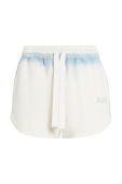 Бавовняні шорти AllSaints жіночі колір білий однотонні середня посадка