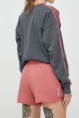 Шорти для бігу adidas Performance жіночі колір рожевий однотонні висока посадка