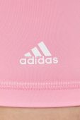 Шорти для тренувань adidas Performance Optime жіночі колір рожевий однотонні висока посадка