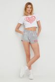 Шорти LaBellaMafia жіночі колір сірий з принтом висока посадка