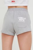 Шорти LaBellaMafia жіночі колір сірий з принтом висока посадка
