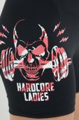 Шорти для тренувань LaBellaMafia Hardcore жіночі колір чорний з принтом висока посадка