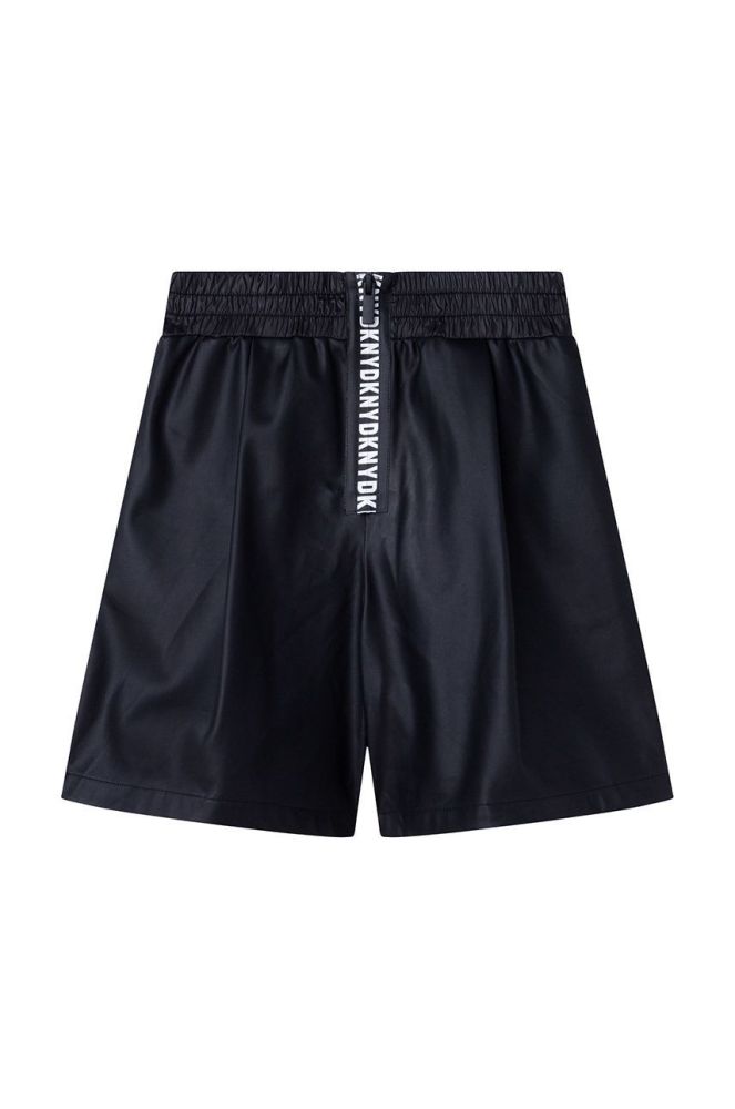 Дитячі шорти Dkny колір чорний однотонні (2579404)
