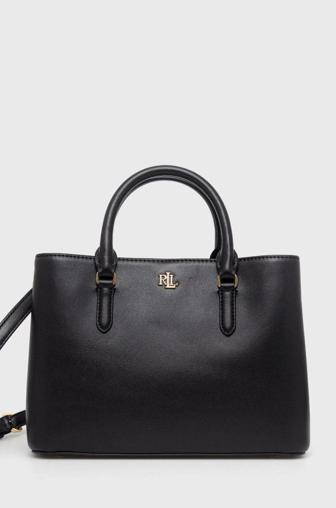 Шкіряна сумочка Lauren Ralph Lauren колір чорний (2476621)