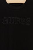 Дитяча футболка Guess колір чорний з аплікацією