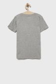 Дитяча бавовняна футболка Guess колір сірий з аплікацією (2609879)