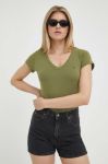 Бавовняна футболка G-Star Raw жіночий колір зелений (3072792)