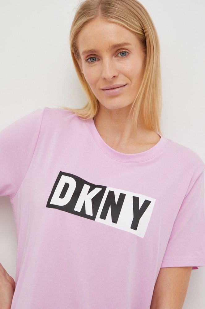 Футболка Dkny жіночий колір фіолетовий (2772467)