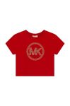 Дитяча бавовняна футболка Michael Kors колір червоний (2692295)