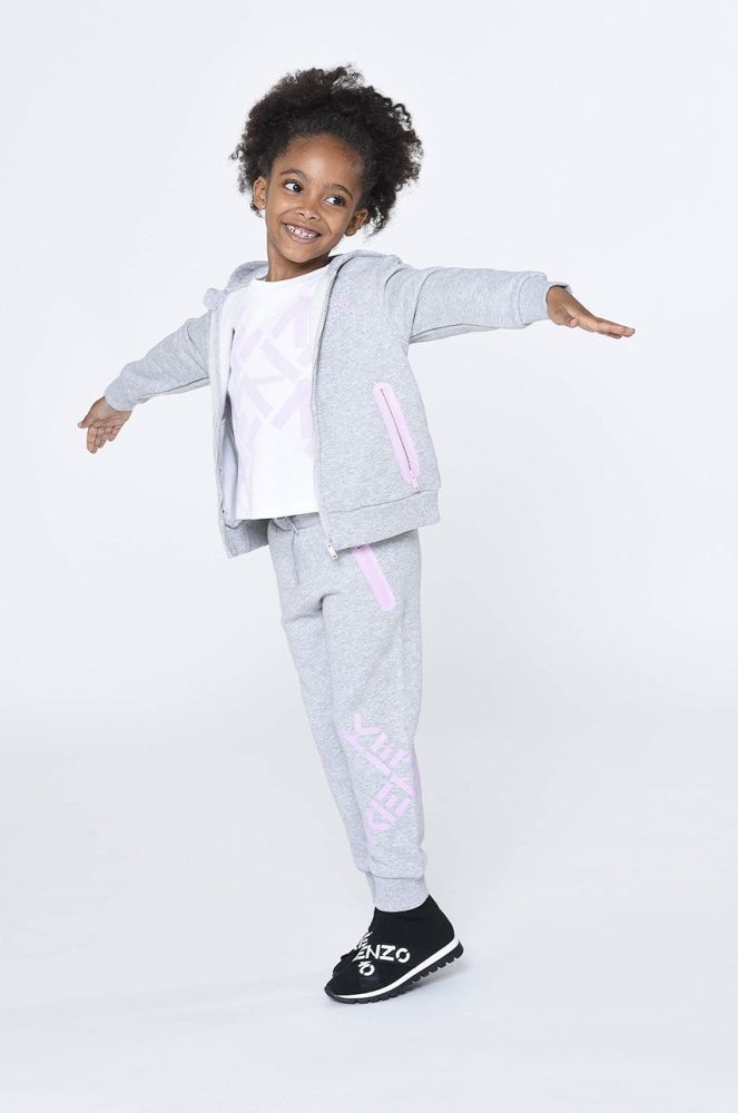 Дитяча бавовняна футболка Kenzo Kids колір білий (2545821)