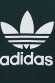 Дитяча бавовняна футболка adidas Originals колір зелений
