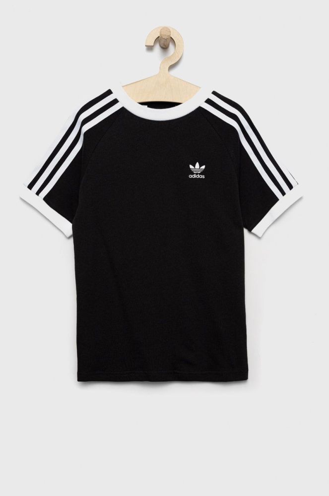 Дитяча футболка adidas Originals колір чорний з аплікацією