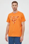Бавовняна футболка Guess колір помаранчевий з аплікацією (2688943)