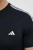 Тренувальна футболка adidas Performance Techfit 3-stripes колір чорний з аплікацією
