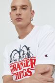 Бавовняна футболка Champion Xstranger Things колір білий з принтом (2537554)