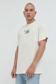 Бавовняна футболка Vans колір бежевий з принтом (2648381)