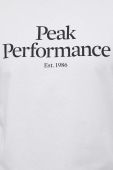 Бавовняна футболка Peak Performance колір білий з принтом