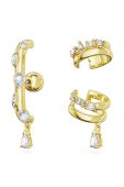 Сережка Swarovski DEXTERA 3-pack колір золотий (3375959)