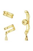 Сережка Swarovski DEXTERA 3-pack колір золотий (3375959)