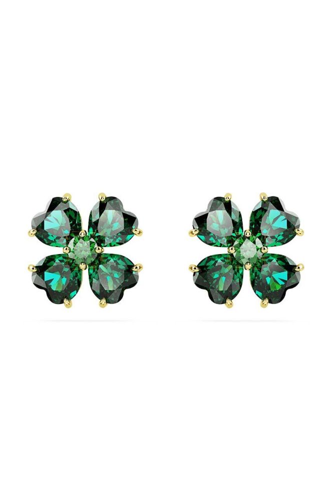 Сережки Swarovski IDYLLIA колір зелений (3376142)