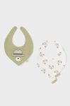 Дитячий слюнявчик Mayoral Newborn Gift box 2-pack колір зелений (3449504)